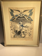Load image into Gallery viewer, Currier &amp; Ives Washington's Reception by the Ladies on the Bridge Lithograph

