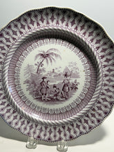 Load image into Gallery viewer, Historical Staffordshire Mulberry Transfer Plate Penns Treaty And Indians 1835
