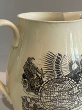 Load image into Gallery viewer, Staffordshire Creamware Liverpool Pitcher World In Planisphere Virtue and Valour Washington
