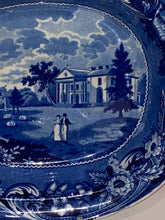 Load image into Gallery viewer, Historical Staffordshire Blue Woodlands Near Philadelphia Vegetable Dish
