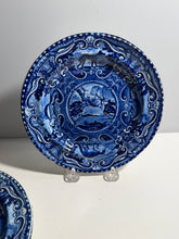 Load image into Gallery viewer, Staffordshire Blue Transfer Antelope Quadrupeds Plate Ca. 1825
