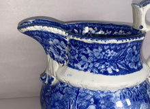 Load image into Gallery viewer, Historical Staffordshire Blue Lafayette At Franklins Tomb Pitcher Ca. 1825
