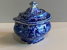Load image into Gallery viewer, Historical Staffordshire Blue Childs Size Sugar Bowl Slavery Interest Ca. 1825 Rare
