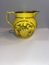 Load image into Gallery viewer, Historical Staffordshire Canary Peace Plenty and Independence Pitcher

