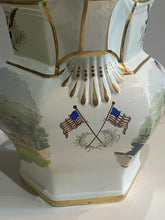 Load image into Gallery viewer, Historical Painted Landing of Lafayette Jersey City Pottery Pitcher
