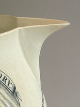 Load image into Gallery viewer, Staffordshire Creamware Liverpool Pitcher Polychrome Ship With Washington Eagle
