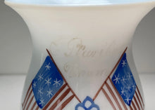 Load image into Gallery viewer, 19th Century Antique Free Blown Glass Cup Patriotic American Flags
