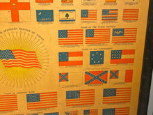 Load image into Gallery viewer, Vintage 1940 C. S. Hammond's Flags Of American Liberty Framed Print
