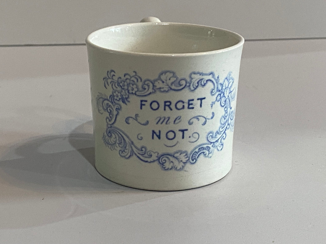 Staffordshire Pearlware Childs Mug “Forget Me Not” Eagle and Shields