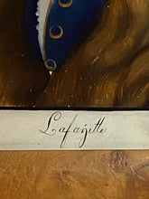 Load image into Gallery viewer, Antique 19th Century Reverse on Glass of Marquis de Lafayette
