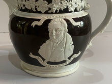 Load image into Gallery viewer, Staffordshire Jasperware Brown Background Washington and Lafayette Seal of United States
