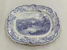Load image into Gallery viewer, Historical Staffordshire Light Mulberry Transfer Platter Little Falls at Luzern Hudson River 1835
