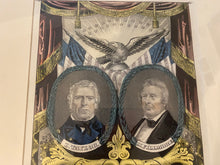 Load image into Gallery viewer, Original Currier and Ives type Print by James Baillie Grand, National, Whig Banner Zachary Taylor Millard Fillmore

