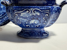 Load image into Gallery viewer, Staffordshire Quadruped Gravy Tureen and Tray Rabbit and Dog

