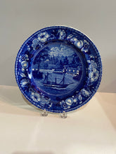 Load image into Gallery viewer, Historical Staffordshire Blue Plate Water Works Philadelphia with Side Wheeler
