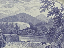 Load image into Gallery viewer, Historical Staffordshire Light Mulberry Transfer Platter Little Falls at Luzern Hudson River 1835
