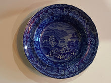Load image into Gallery viewer, Historical Staffordshire Blue Soup Plates A View Near Philadelphia
