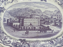 Load image into Gallery viewer, Historical Staffordshire Allegeny Penitentiary Pittsburgh Platter Mulberry 1835
