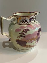 Load image into Gallery viewer, Staffordshire Pink Luster House Pitcher Commodore Perry
