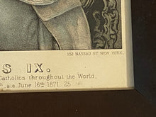 Load image into Gallery viewer, Currier &amp; Ives Pope Plus IX Lithograph Veneer Frame
