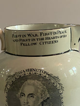 Load image into Gallery viewer, Staffordshire George Washington and General Lafayette Republicans Pitcher 9”
