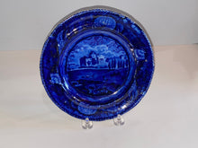 Load image into Gallery viewer, Historical Staffordshire Blue Plate Capital At Washington Ca. 1825
