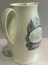 Load image into Gallery viewer, Staffordshire Creamware Liverpool Pitcher Map of East Coast Eagle Shield Washington Poem

