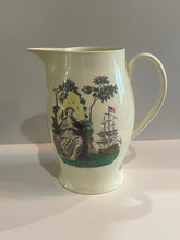 Load image into Gallery viewer, Staffordshire Creamware Liverpool Pitcher Polychrome American Ship and Sailor Scenes
