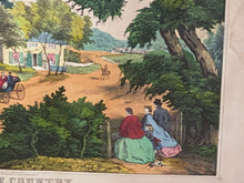 Load image into Gallery viewer, Original Currier &amp; Ives Type Print A Home In The Country Summer By Kelly
