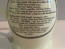 Load image into Gallery viewer, Staffordshire Creamware John Adams and Liberty Poem American Ship

