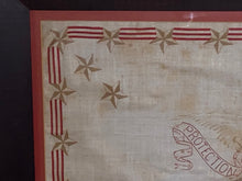 Load image into Gallery viewer, 1880’s  Benjamin Harrison Protection To Home Industries Handkerchief Flags Eagle
