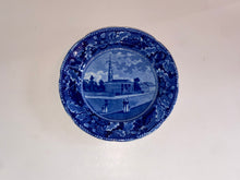 Load image into Gallery viewer, Historical Staffordshire Blue Plate St. Paul’s Church New York 1825

