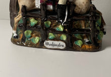 Load image into Gallery viewer, Staffordshire Porcelain Figure Inkwell Of George Washington On Horseback 1830’s
