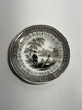 Load image into Gallery viewer, Historical Staffordshire Brown Transfer Cup Plate Penns Treaty And Indians 1835
