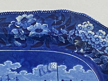 Load image into Gallery viewer, Historical Staffordshire Blue Landing of Lafayette Platter 15 1/4”
