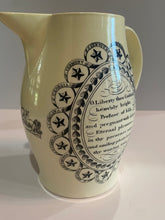 Load image into Gallery viewer, Staffordshire Creamware Liverpool Pitcher Liberty Wanton Train Poem with Chain of States Bakers Arms
