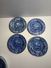 Load image into Gallery viewer, Staffordshire Blue Transfer Quadrupeds Plate of a Mastiff Dog Ca. 1825
