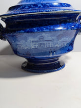 Load image into Gallery viewer, Historical Staffordshire Blue Soup Tureen Capital At Harrisburg Pa 1825

