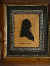 Load image into Gallery viewer, 19th Century Reverse on Glass Silhouette of George Washington
