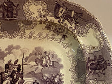 Load image into Gallery viewer, Historical Staffordshire Mulberry Transfer Texian Campaign Small Platter
