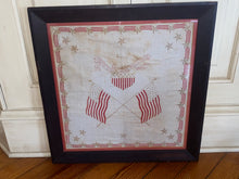 Load image into Gallery viewer, 1880’s  Benjamin Harrison Protection To Home Industries Handkerchief Flags Eagle
