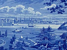 Load image into Gallery viewer, Historical Staffordshire Blue Platter New York From Weehawken
