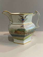 Load image into Gallery viewer, Historical Painted Landing of Lafayette Jersey City Pottery Pitcher
