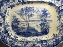Load image into Gallery viewer, Historical Staffordshire Well Tree Platter Lake George State Of New York 1835

