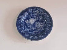 Load image into Gallery viewer, Historical Staffordshire Blue Copy Hand Painted Cup Plate Mitchell and Freemans Cybis 1950’s
