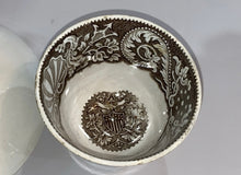 Load image into Gallery viewer, Historical Staffordshire Brown Transfer Eagle On Shell Cup and Saucer 1835
