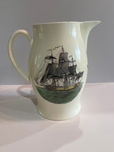 Load image into Gallery viewer, Staffordshire Creamware Liverpool Pitcher Proscribed Patriots with Jefferson Eagle and Ship

