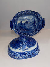 Load image into Gallery viewer, Historical Staffordshire Blue Woodlands Near Philadelphia Vegetable Dish
