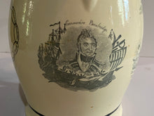 Load image into Gallery viewer, Staffordshire Creamware Liverpool Pitcher Navel Heros United States and Macedonian 1812 Commodore BainBridge
