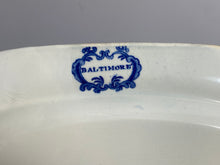 Load image into Gallery viewer, Historical Staffordshire Blue Platter View Of Baltimore Maryland Rare 1824
